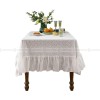 Anernou Tablecloth Minimalist White Lace Embroidered Tablecloth