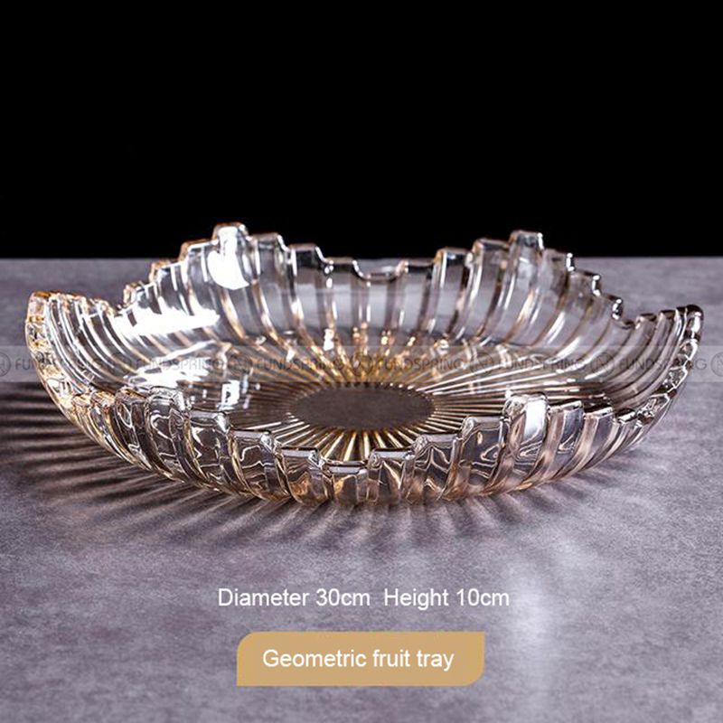Glassy Elegance: European-Style Minimalist Glass Fruit Bowl, Candy, and Snack Plate Glassy Elegance: European-Style Minimalist Glass Fruit Bowl, Candy, and Snack Plate