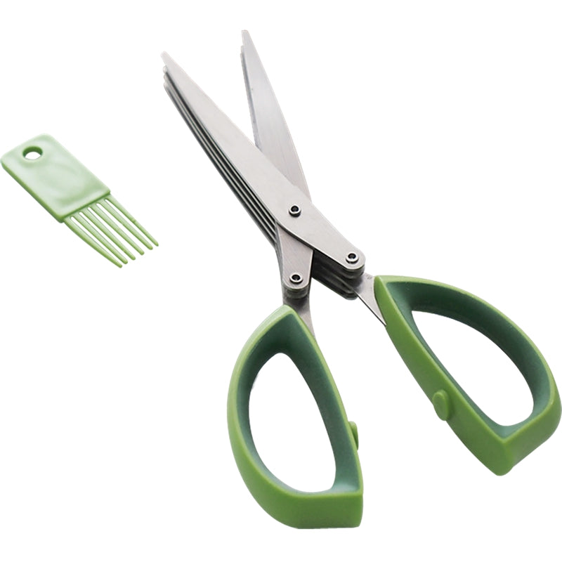 Multipurpose 5-Blade Kitchen Herb Shears - Scallion and Herb Scissors Multipurpose 5-Blade Kitchen Herb Shears - Scallion and Herb Scissors