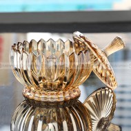 European Elegance: Modern Luxury Crystal Glass Candy Jar with Fruit Plate European Elegance: Modern Luxury Crystal Glass Candy Jar with Fruit Plate