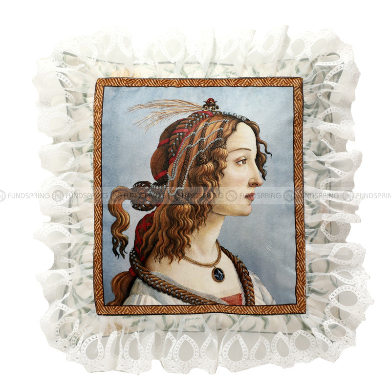 Botticelli Pillow Light Luxury Pillowcase With Core Pastoral Cushion Botticelli Pillow Light Luxury Pillowcase With Core Pastoral Cushion