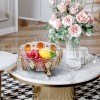 European Fruit Bowl Living Room Fashion Crystal Glass Fruit Plate European Fruit Bowl Living Room Fashion Crystal Glass Fruit Plate