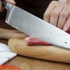 Stainless Steel 8'' Chef's Knife with Japanese-Inspired Design and Ergonomic Wooden Handle Stainless Steel 8'' Chef's Knife with Japanese-Inspired Design and Ergonomic Wooden Handle