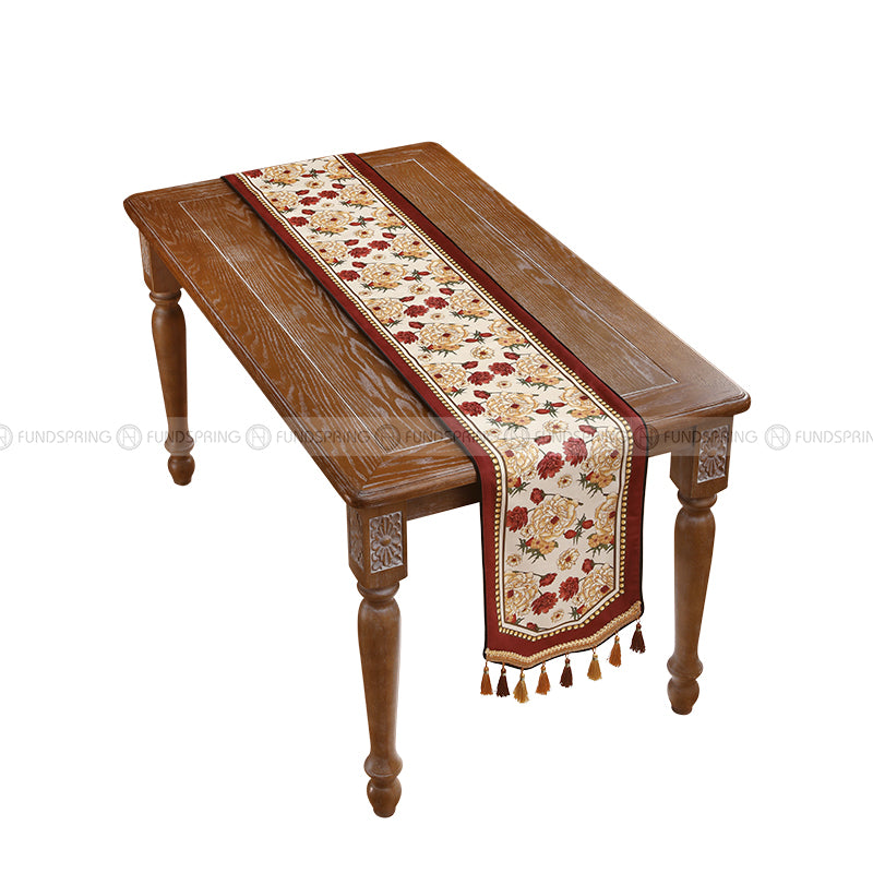 Red Shield Table Runner Light Luxury Table Cover Decorative Cloth Red Shield Table Runner Light Luxury Table Cover Decorative Cloth