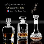 Sealed Crystal Glass Wine Bottle Beautiful Shape Liquor Storage Bottle Sealed Crystal Glass Wine Bottle Beautiful Shape Liquor Storage Bottle