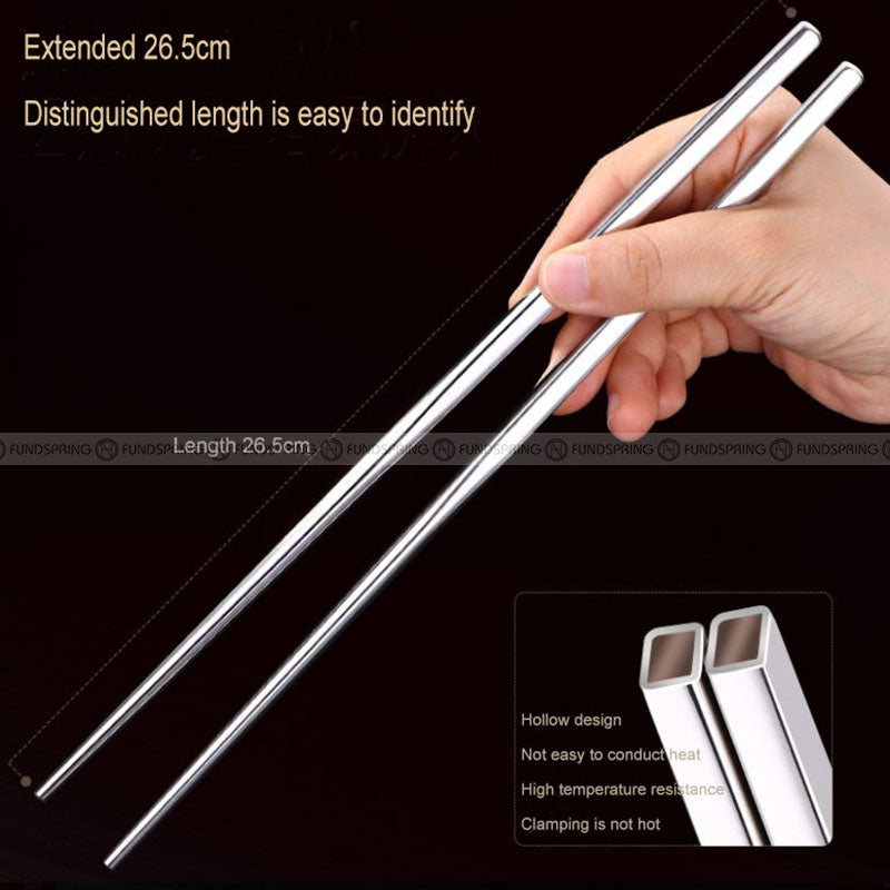 304 Stainless Steel Lengthened Chopsticks Metal Serving Chopsticks 304 Stainless Steel Lengthened Chopsticks Metal Serving Chopsticks