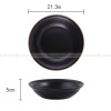 Nordic Matte Deep Dish Disc Korean Creative Brown Line Shallow Bowl 8.5" Nordic Matte Deep Dish Disc Korean Creative Brown Line Shallow Bowl 8.5"