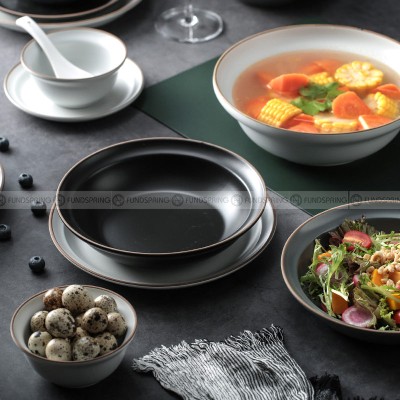 Minimalist Matte Ceramic Dinnerware Morandi Porcelain Bowls Plate Minimalist Matte Ceramic Dinnerware Morandi Porcelain Bowls Plate