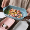 Ceramic Binaural Baking Tray Macaron Color Microwave Oven For Baking Ceramic Binaural Baking Tray Macaron Color Microwave Oven For Baking