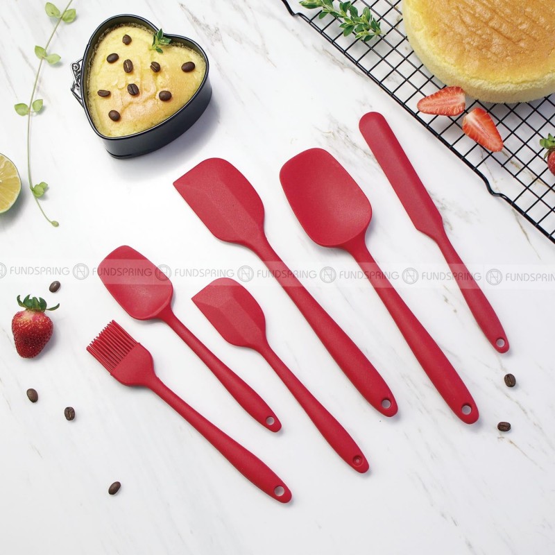 Silicone Baking Set: Cake Cream Spatula, Scraper, and Oil Brush