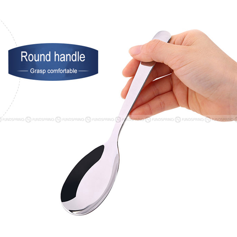 Flat Bottom Spoon Food Grade 304 Stainless Steel Spoon Soup Spoon Flat Bottom Spoon Food Grade 304 Stainless Steel Spoon Soup Spoon