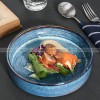 Japanese Vintage Dinnerware Ceramic Kiln Change Flat Dinning Plate Japanese Vintage Dinnerware Ceramic Kiln Change Flat Dinning Plate