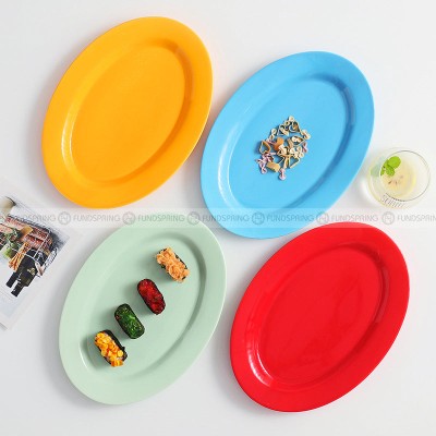 Nordic Ceramic Dinnerware Oval Plate Porcelain Colors Dishes 12" Nordic Ceramic Dinnerware Oval Plate Porcelain Colors Dishes 12"