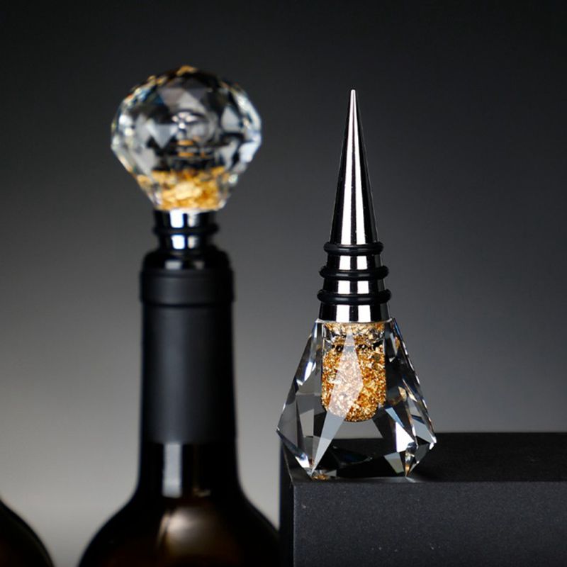 Crystal Flow Gold Foil Red Wine Stoppers Sealed Bottle Stopper Crystal Flow Gold Foil Red Wine Stoppers Sealed Bottle Stopper