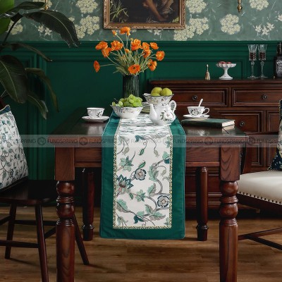 Dream Noah Table Runner Pastoral Velvet Table Decoration Cloth Dream Noah Table Runner Pastoral Velvet Table Decoration Cloth