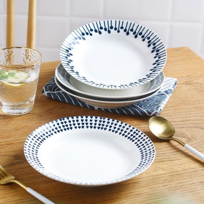 Japanese Blue Series Tableware Ceramic Dinnerware Dinning Plates 8'' Japanese Blue Series Tableware Ceramic Dinnerware Dinning Plates 8''