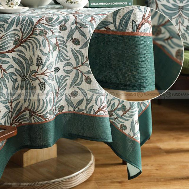 Jungle White Tiger Tablecloth Pastoral Cotton And Linen Table Cloth Jungle White Tiger Tablecloth Pastoral Cotton And Linen Table Cloth