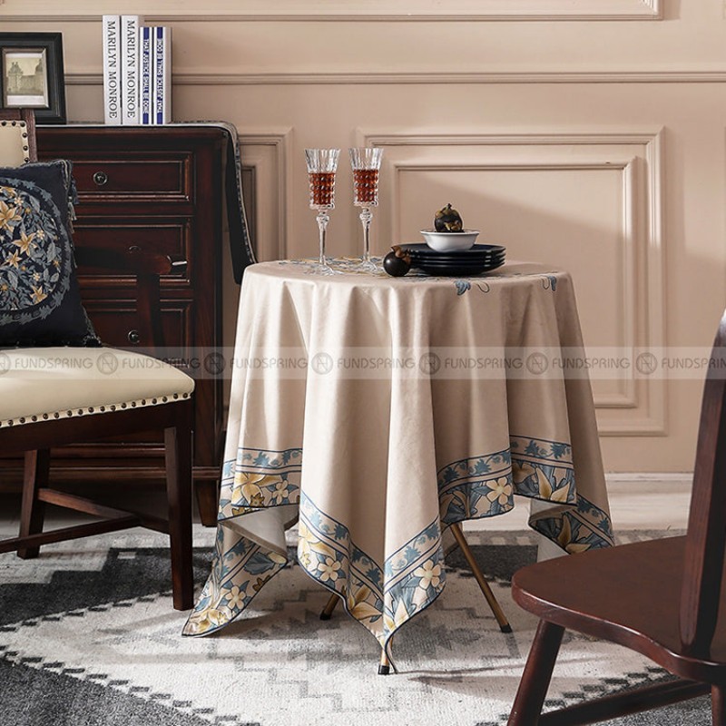 Piedmont Tablecloth Waterproof Velvet Fabric Dining Table Cover Piedmont Tablecloth Waterproof Velvet Fabric Dining Table Cover