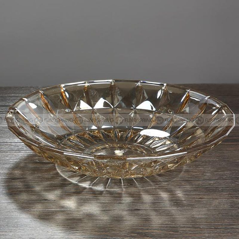 Glassy Delight: Thickened Glass Fruit Plate and Bowl for Elegant Serving Glassy Delight: Thickened Glass Fruit Plate and Bowl for Elegant Serving
