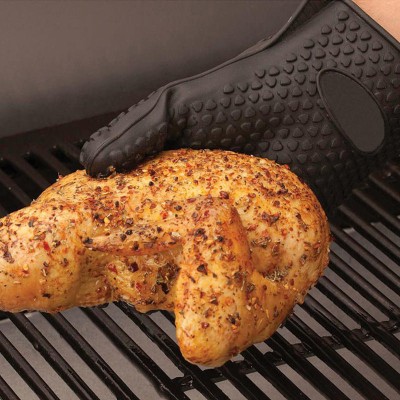 Heat Resistant Five-finger Gloves Thickened Silicone Insulation Black Gloves Heat Resistant Five-finger Gloves Thickened Silicone Insulation Black Gloves