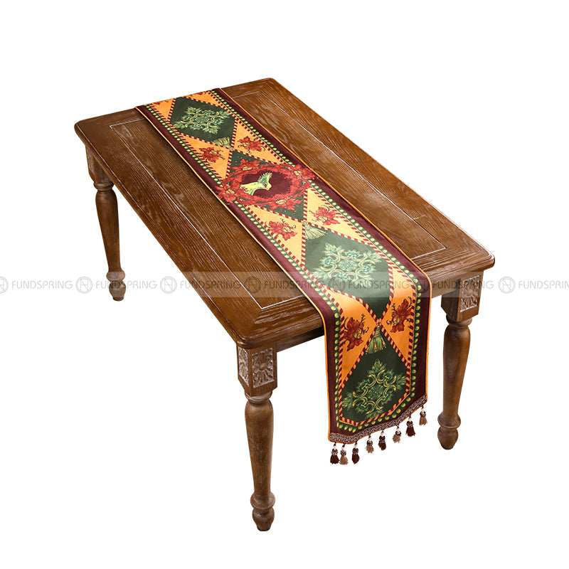 Byron Table Runner Road of Poet Decorative Cloth Velvet Table Cover Byron Table Runner Road of Poet Decorative Cloth Velvet Table Cover