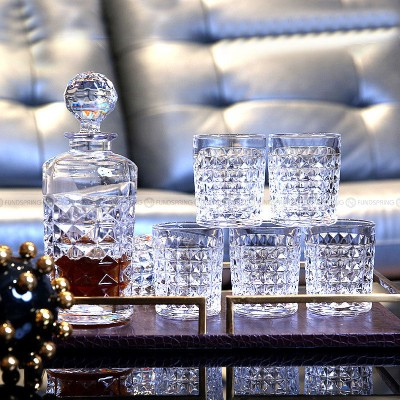 Diamond Crystal Wine Glass Whiskey Glass Wine Bottle Beer Cup Set Diamond Crystal Wine Glass Whiskey Glass Wine Bottle Beer Cup Set