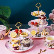 Bone China Multi-layer Dessert Plate Stand Rack Fruit Plate Bone China Multi-layer Dessert Plate Stand Rack Fruit Plate