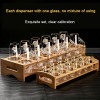 White Spirit Glass and Dispenser Set Crystal Baijiu Glass Set With 3-Layer Rack White Spirit Glass and Dispenser Set Crystal Baijiu Glass Set With 3-Layer Rack