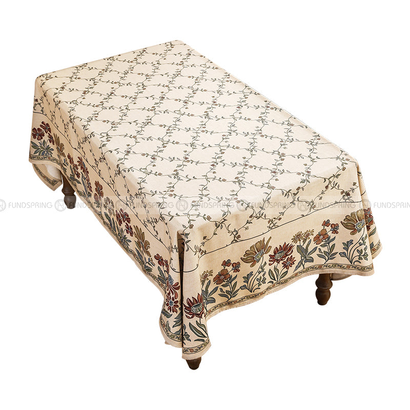 Audrey Tablecloth Table Cover Cotton And Linen Waterproof Fabric Audrey Tablecloth Table Cover Cotton And Linen Waterproof Fabric