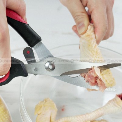 Stainless Steel Chicken Bone Shears Kitchen Food Scissors with Lock Stainless Steel Chicken Bone Shears Kitchen Food Scissors with Lock
