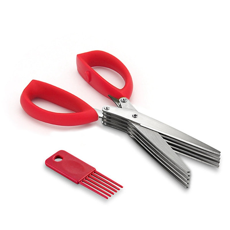 Multipurpose 5-Blade Kitchen Herb Shears - Scallion and Herb Scissors Multipurpose 5-Blade Kitchen Herb Shears - Scallion and Herb Scissors
