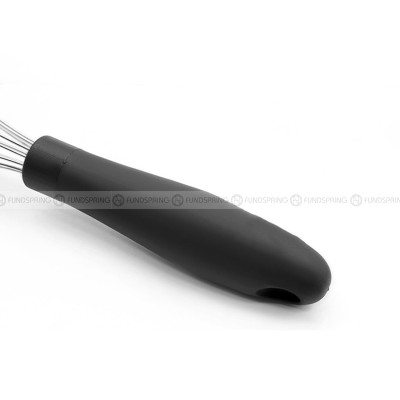 Effortless Egg Beating: Stainless Steel Rotary Whisk with Anti-Slip Grip Effortless Egg Beating: Stainless Steel Rotary Whisk with Anti-Slip Grip