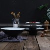 Japanese Ceramic Serving Plate High-foot Plate Matte Black Platter Japanese Ceramic Serving Plate High-foot Plate Matte Black Platter
