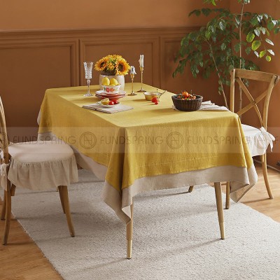 Combe Tablecloth Pastoral Solid Color Cotton Linen Table Clothes Combe Tablecloth Pastoral Solid Color Cotton Linen Table Clothes