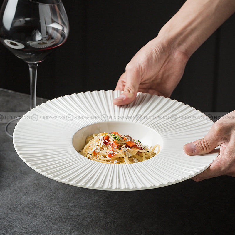 Nordic Dinnerware Carll Solar Series Ceramic White Dinner Plate Nordic Dinnerware Carll Solar Series Ceramic White Dinner Plate