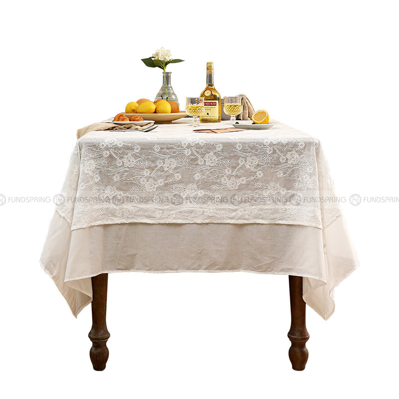 Seligeman Tablecloth Lace White Desk Cloth Cotton Fabrics Table Cover Seligeman Tablecloth Lace White Desk Cloth Cotton Fabrics Table Cover