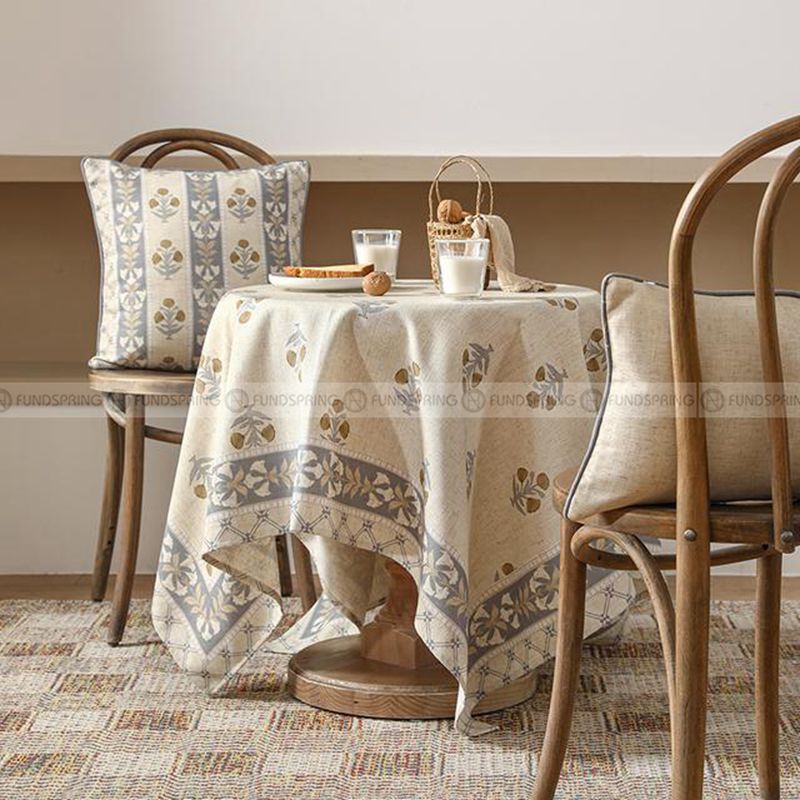 Kashaa Tablecloth Nordic Style Simple Cotton And Linen Table Cover Khaki Kashaa Tablecloth Nordic Style Simple Cotton And Linen Table Cover Khaki