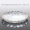 Elegant Glass Fruit Bowl Set with Minimalist Design and Golden Rim