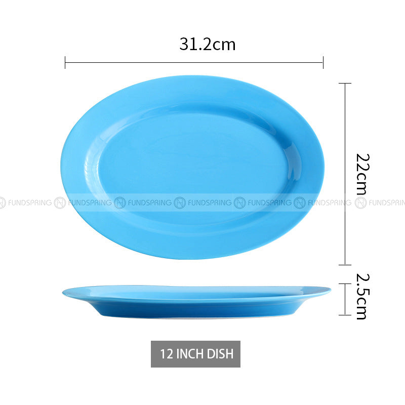 Nordic Ceramic Dinnerware Oval Plate Porcelain Colors Dishes 12" Nordic Ceramic Dinnerware Oval Plate Porcelain Colors Dishes 12"