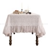 Lucerne Tablecloth Light Luxury Desk Cover White Lace Dining Table Cloth Lucerne Tablecloth Light Luxury Desk Cover White Lace Dining Table Cloth