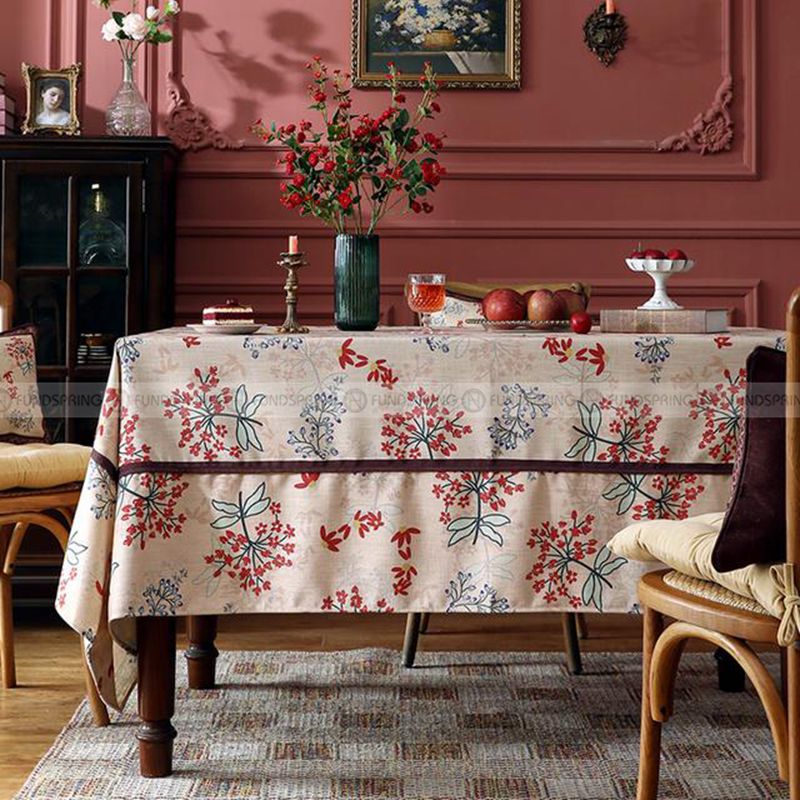 Villa Maria Tablecloth Cotton Linen Fabric Country Pastoral Desk Cover Villa Maria Tablecloth Cotton Linen Fabric Country Pastoral Desk Cover