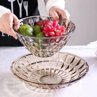 Glassy Delight: Thickened Glass Fruit Plate and Bowl for Elegant Serving Glassy Delight: Thickened Glass Fruit Plate and Bowl for Elegant Serving