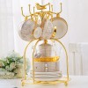 Tea Set with Infuser and Warmer Grey Gold Infinite Grid Bone China Flower Teapot Set - 14 Pieces Tea Set with Infuser and Warmer Grey Gold Infinite Grid Bone China Flower Teapot Set - 14 Pieces