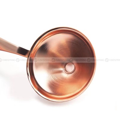 Rose Gold Stainless Steel Oil Leakage With Handle Cone Funnel Set of 3 Rose Gold Stainless Steel Oil Leakage With Handle Cone Funnel Set of 3