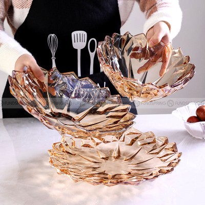 Sophisticated Crystal Elegance: Modern Glass Fruit Bowl for Living Room Sophisticated Crystal Elegance: Modern Glass Fruit Bowl for Living Room