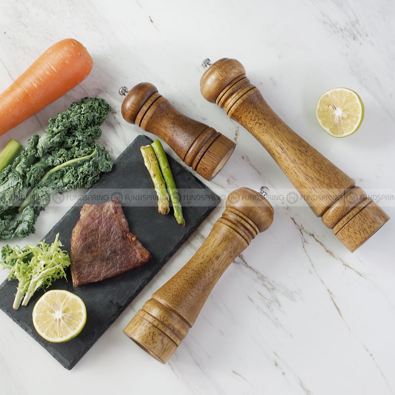 Elegant WoodCraft Manual Salt and Pepper Grinder Set Elegant WoodCraft Manual Salt and Pepper Grinder Set