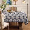Blue Tangyun Grass Tablecloth Spun Line Desk Cover Vintage Table Cloth