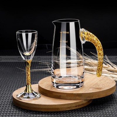 Gold Foil Wine Glass Wine Dispenser Small Goblet Cup Holder Win Set Gold Foil Wine Glass Wine Dispenser Small Goblet Cup Holder Win Set