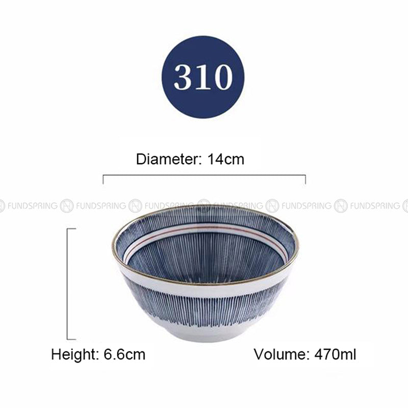 Japanese Blue and White Ceramic Bowl Underglazed 5.5" Bowl Set of 4 Japanese Blue and White Ceramic Bowl Underglazed 5.5" Bowl Set of 4