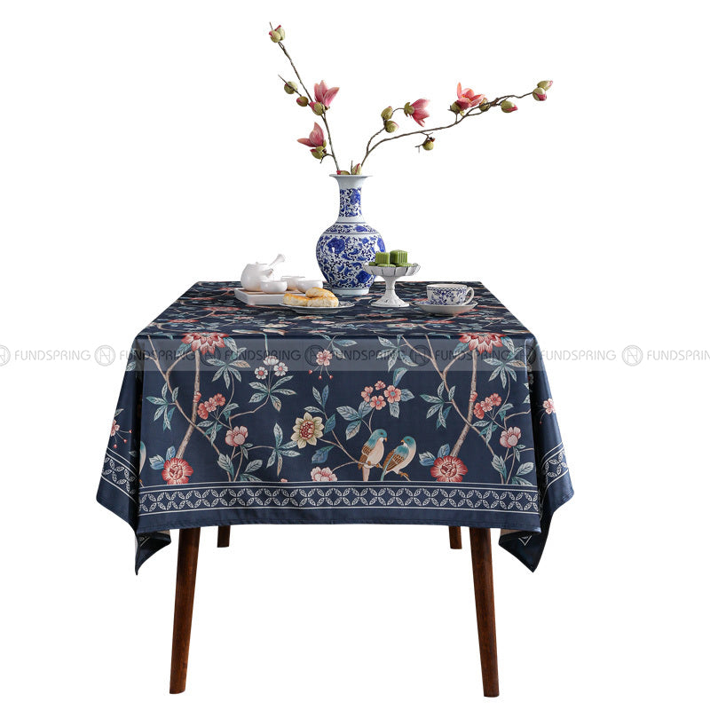 Lanruoting Tablecloth Blue Chinese Table Cloth Waterproof Cloth Cover Lanruoting Tablecloth Blue Chinese Table Cloth Waterproof Cloth Cover
